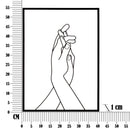 Pannello Simply Hands 40x1x55 cm in Ferro Nero      