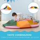 Set 6 Costruzioni Morbide per Bambini 1-3 Anni in PU ed EPE Multicolore Rosa Arancione    