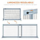 Cancelletto di Sicurezza Estensibile per Animali Domestici 104-183x36x69 cm in Legno e Acciaio Blu