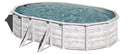 Piscina Ovale Fuori Terra 500x300xh132 cm in Acciaio e PVC Gre Groenlandia