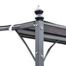 Pergola da Giardino 3x3m in Metallo e Poliestere Grigio
