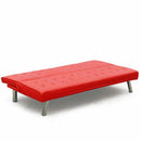 Divano Letto 175x80x73 cm in Similpelle Rosso