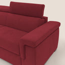 Divano Letto 3 Posti 240x100x95 cm in Tessuto Rosso