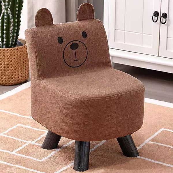 Sedia Poltrona per Bambini 30x30x45 cm Design Orsetto Morbido Marrone acquista