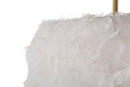 Lampada da Terra Semi Arc 60x33x170 cm in Ferro e Plastica Bianco e Oro      