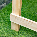 Fioriera Rialzata con Ruote da Esterno per Fiori e Piante in Legno
