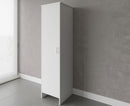 Mobile a Colonna Lavanderia da Esterno 46,5x49x182 cm in PVC Bianco