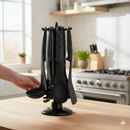Set 6 Mestoli da Cucina per Uso Alimentare Resistenti al Calore con Supporto Nero