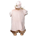 Babbo natale in tessuto con lanterna oro cm xh80