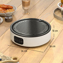 Fornello Elettrico 2000W a Infrarossi Doppia Cottura Piastra Elettrica in Ceramica e Griglia Ø30 cm Bianco      