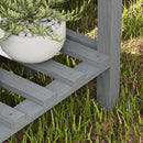 Fioriera Rialzata 100x30x70,5 cm con Ripiano Inferiore e 2 Fori di Drenaggio in Legno di Abete Grigio  