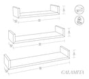 Set 3 Mensole da Parete 60-50-40x15,5x8 cm in Fibra di Legno Calamita Giallo Canarino