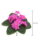 Set 6 Cespugli Artificiali di Violetta Altezza 21 cm Rosa