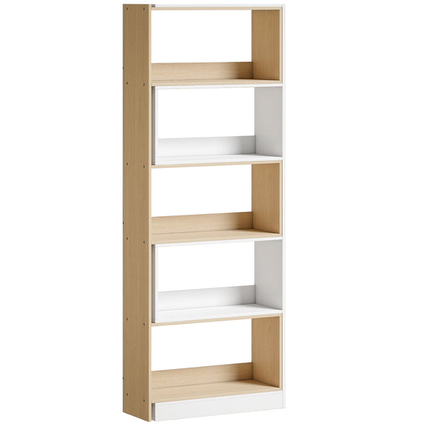prezzo Libreria Angolare 67x67x163,7 cm a 5 Ripiani dal Design Modulabile e Salvaspazio in Legno Multicolore