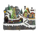 Villaggio Natalizio 23x15x18 cm con Trenino Luci Suoni e Movimento