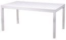 Tavolo da Giardino 160x90x75 cm in Alluminio Bianco