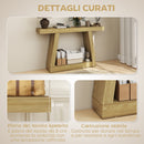 Consolle Fissa 140x30x83 cm per Ingresso in MDF Rovere      