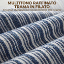 Divano 2 Posti 131x78x83 cm con Braccioli Imbottitura Spessa e 2 Cuscini in Tessuto Blu      