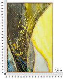 Pannello Vetro con Cornice Sunny 120x3,5x80 cm in Vetro e Alluminio e Carta Multicolor      