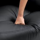 Poltrona Relax Reclinabile in Similpelle Nera 