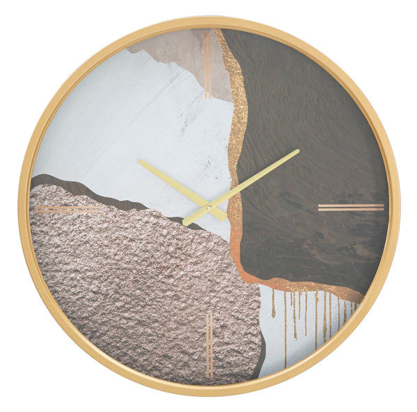 online Orologio da Muro Art Mix Ø60x6 cm in Ferro MDF e Vetro Multicolor