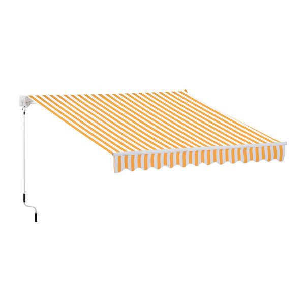 Tenda da Sole Avvolgibile a Parete 3x2.5m Arancione e Bianco acquista