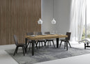  Tavolo Allungabile 130-390x90x77 cm Flame Premium Quercia Natura Telaio Antracite