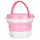 Mini Lavatrice Portatile Pieghevole da Campeggio 25x31 cm Rosa