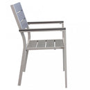 Poltrona Cervia Impilabile 58x58x89 h cm in Alluminio Tortora