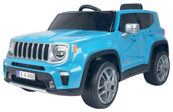 acquista Macchina Elettrica per Bambini 12V con Licenza Jeep Renegade Azzurra