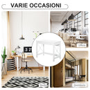 Scrivania porta PC dal Design Moderno e Minimal 105x50x76 cm in Legno e Acciaio Bianco      
