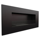 Camino a Bioetanolo da Parete 90x40 cm con Vetro o Senza Vetro Flig Huston 2 Nero