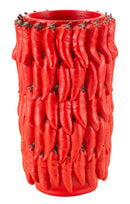 Vaso Chili Ø20x34 cm in Resina Rosso      