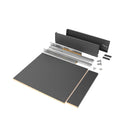 Kit Cassetto Vertex di H 93 mm con Pannelli Inclusi Larghezza 450 Grigio Antracite Va Emuca