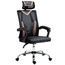 Sedia Direzionale da Ufficio 58x62,5x112-120cm in Tessuto a Rete Nera