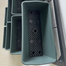 Orto Verticale da Parete a 4 Livelli 52x14x90 cm con 8 Vasi in Acciaio e Plastica Verde Scuro e Nero      