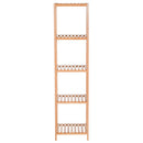 Scaffale Portaoggetti in Bambù a 5 Ripiani 36x36x145 cm 