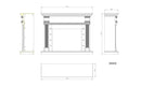 Cornice da Pavimento per Inserto Camino Elettrico 114x28,2x102,2 cm in MDF Sined Caldera Grigio