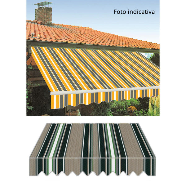 online Tenda da Sole con Bracci Retrattili 2,95x2,5m Tessuto in Poliestere Disegno P6002