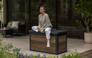 Baule Contenitore da Giardino 380L Keter Signature Deco Box 100 in Resina Effetto Legno Noce