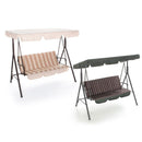 Dondolo Hawaii 165x125x184 cm struttura acciaio verniciato cuscini in poliestere Marrone