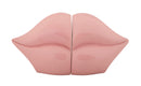 Fermalibri Bocca 27x9x13 cm in Resina Rosa      