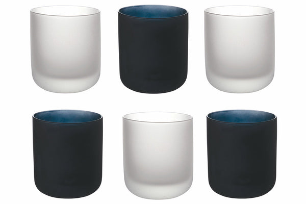 Set 6 Bicchieri Acqua Frosted in Vetro 350 ml Villa d'Este Home Tivoli Masai Black prezzo