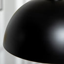 Set 2 Lampade a Sospensione Ø30x126 cm Altezza Regolabile in Metallo Nero