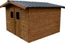 Casetta Box da Giardino 2,35x2,15 m Senza Pavimento in Legno Picea Massello 19mm Tetto in Acciaio Thiers