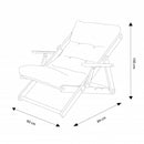 Poltrona 3 Posizioni Relax Miele con Cuscino 84x60x100 h cm in Cotone Rosso