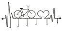 Appendiabiti da Muro Bicicletta Nero 59x3,2x26,5 cm in Metallo Nero      