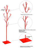 Appendiabiti da Terra 33x33x178 cm in Ferro Battuto Vasconi Salice Rosso