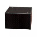 Tavolino Dallas con Vetro 60x60x42,5 h cm in Wicker Marrone