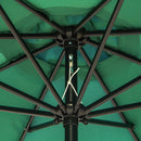 Ombrellone da Giardino Ø3 m Palo Ø38 mm in Metallo Verde